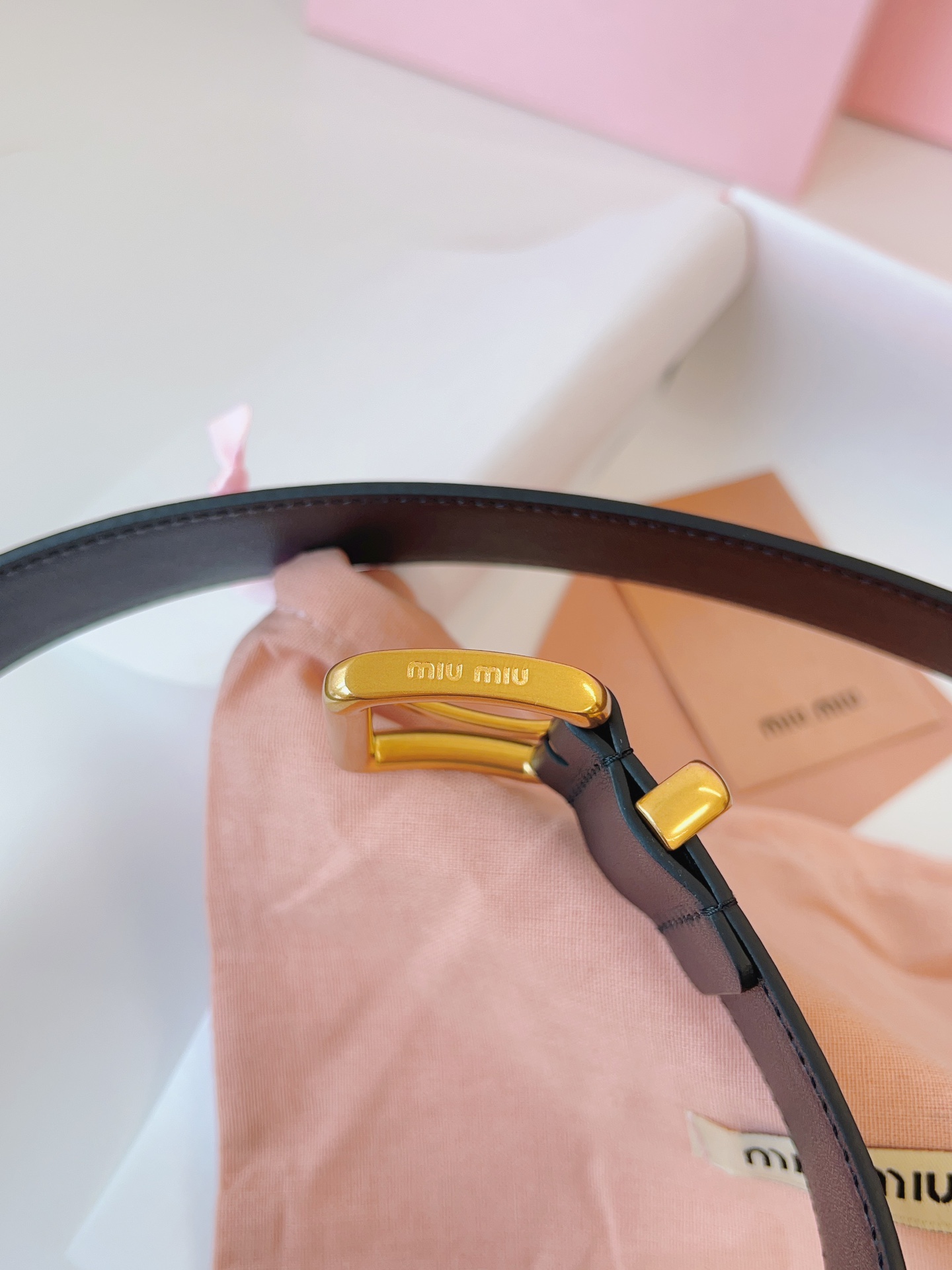 MiuMiu Leather Belts 1:1 Mirror Version