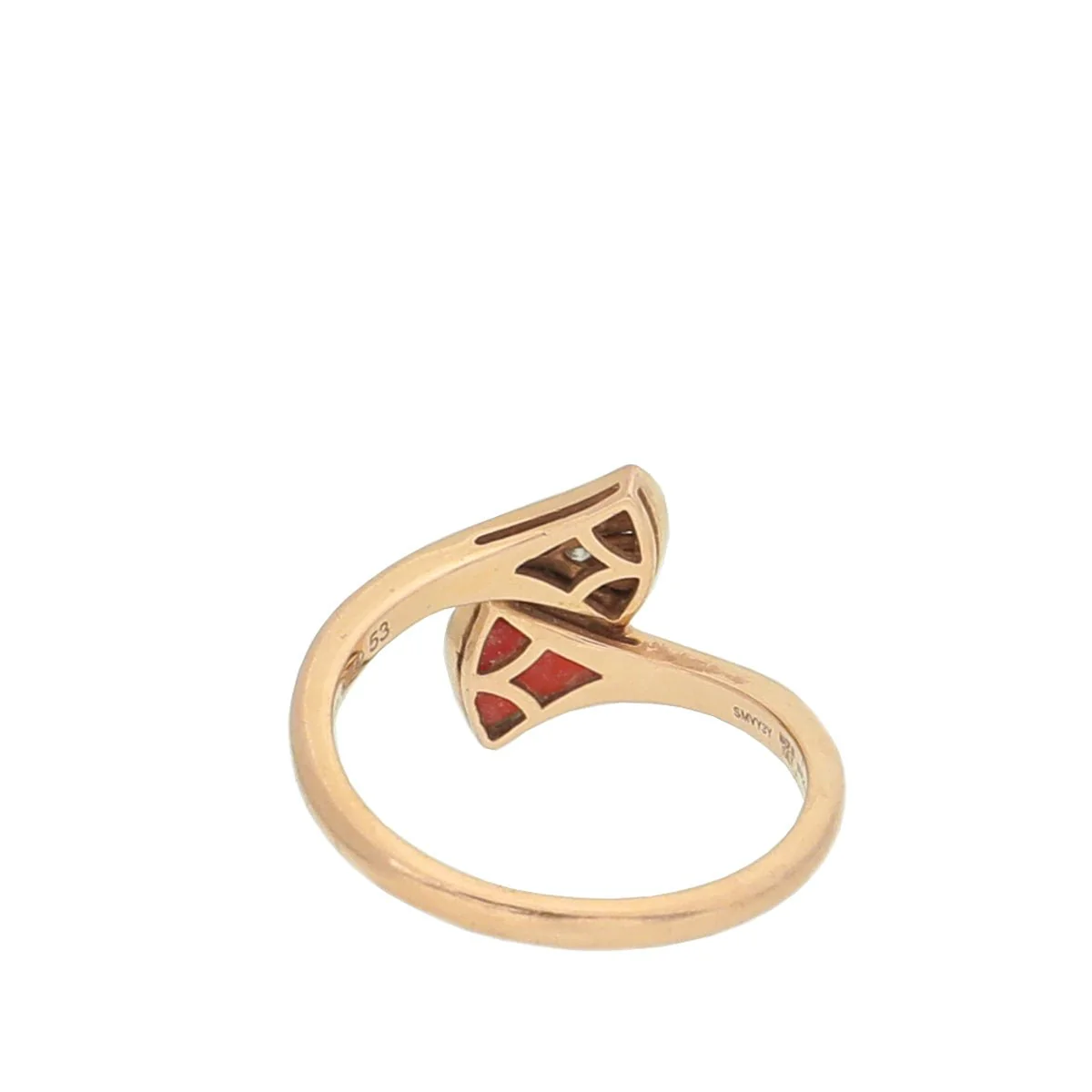 Bvlgari 18K Rose Gold Carnelian Diamond Diva's Dream Ring 53