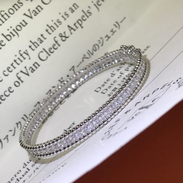Van Cleef Bracelet Dupe, Perlee Bracelet, One Row Diamonds
