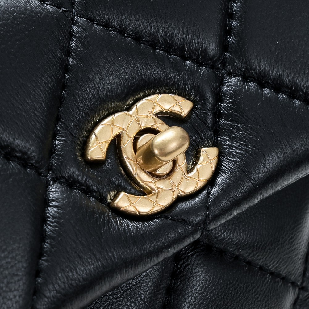 Chanel 23b Gold Coin Black Shoulder Bag  Shoulder Bag Handbag