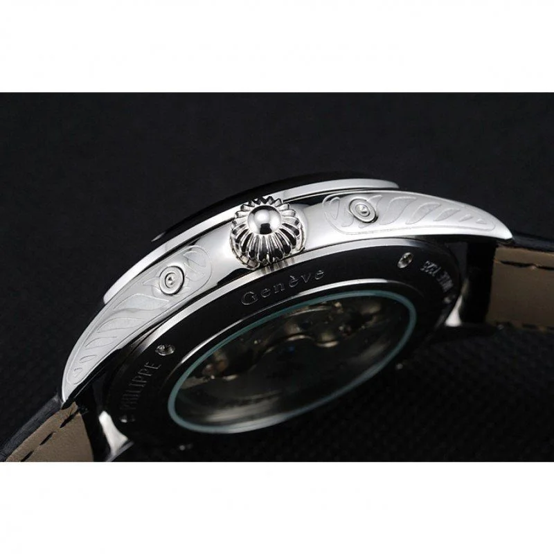 Day Date Tourbillon Dial Black 45 mm, Stainless Steel