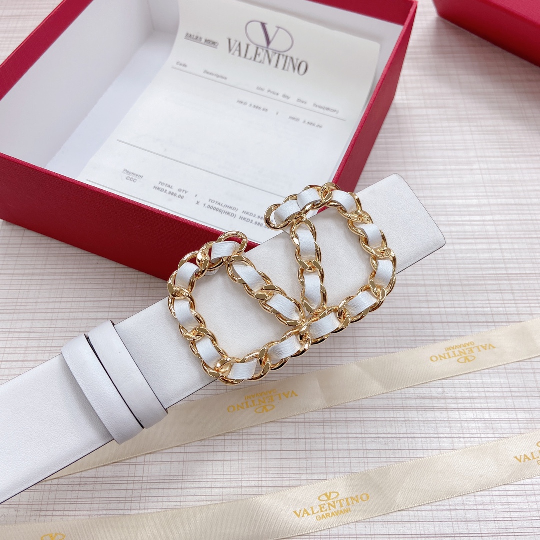 Valentino Leather Belts 1:1 Mirror Version