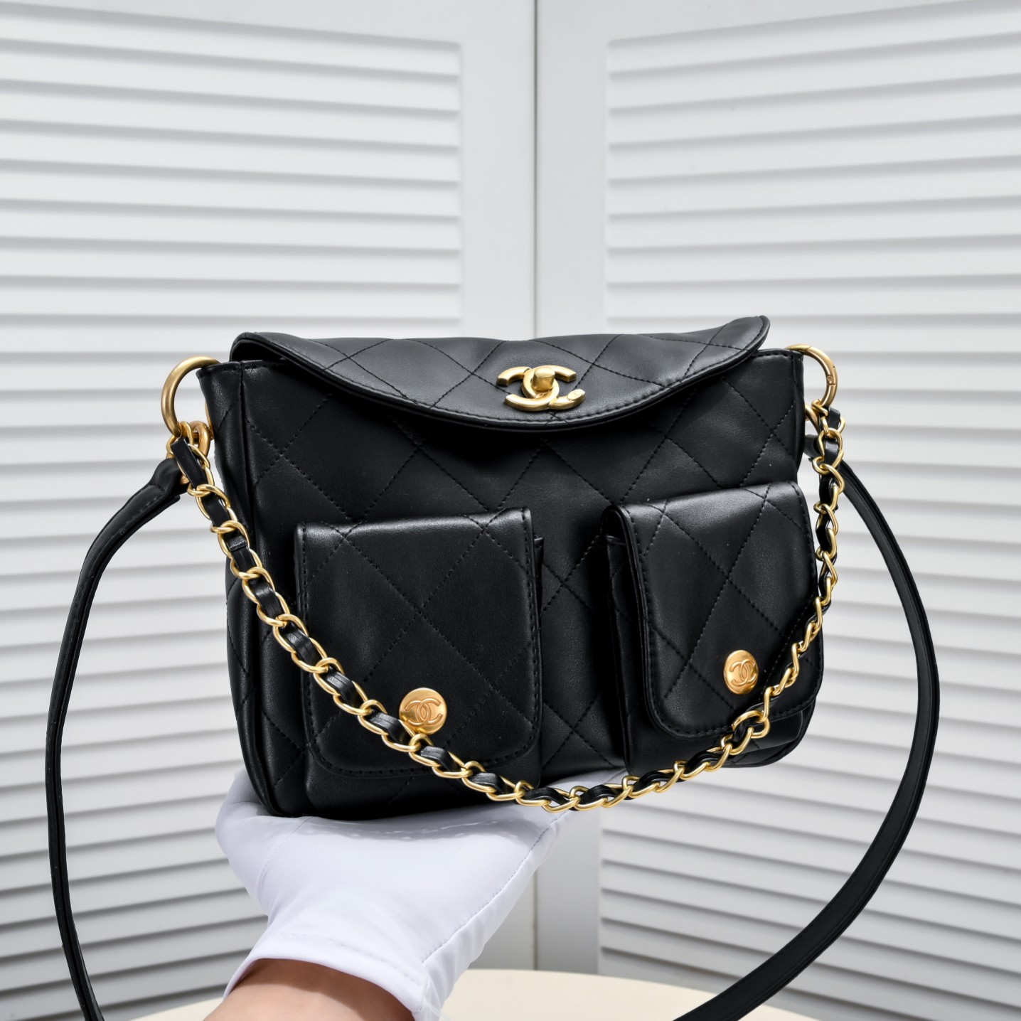 Chanel 24p Underarm Hoho Hippie Bag Small Shoulder Bag Handbag