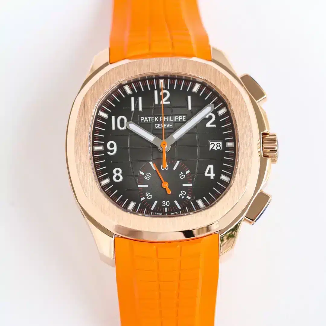 Aquanaut 5968A-001 Chronograph 42.2 mm,Steel,5968A-001 Orange Strap