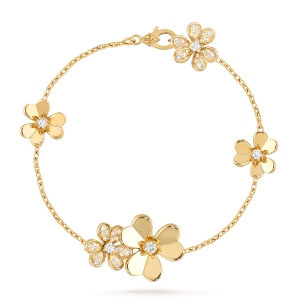 Van Cleef Frivole Bracelet Dupe, in Gold