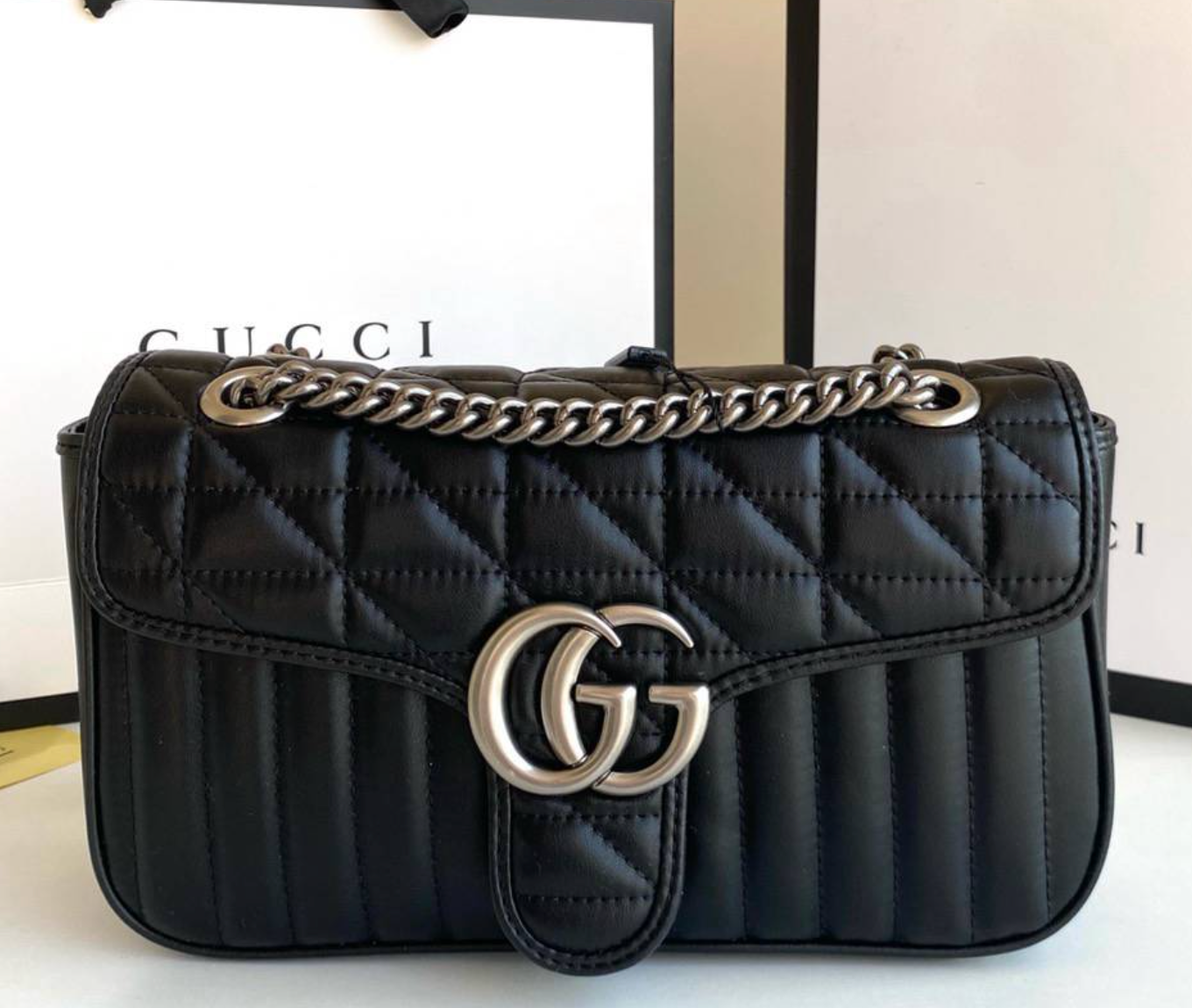 Gucci GG Marmont -Vertical stripes Shoulder Bag Handbag(Replica)