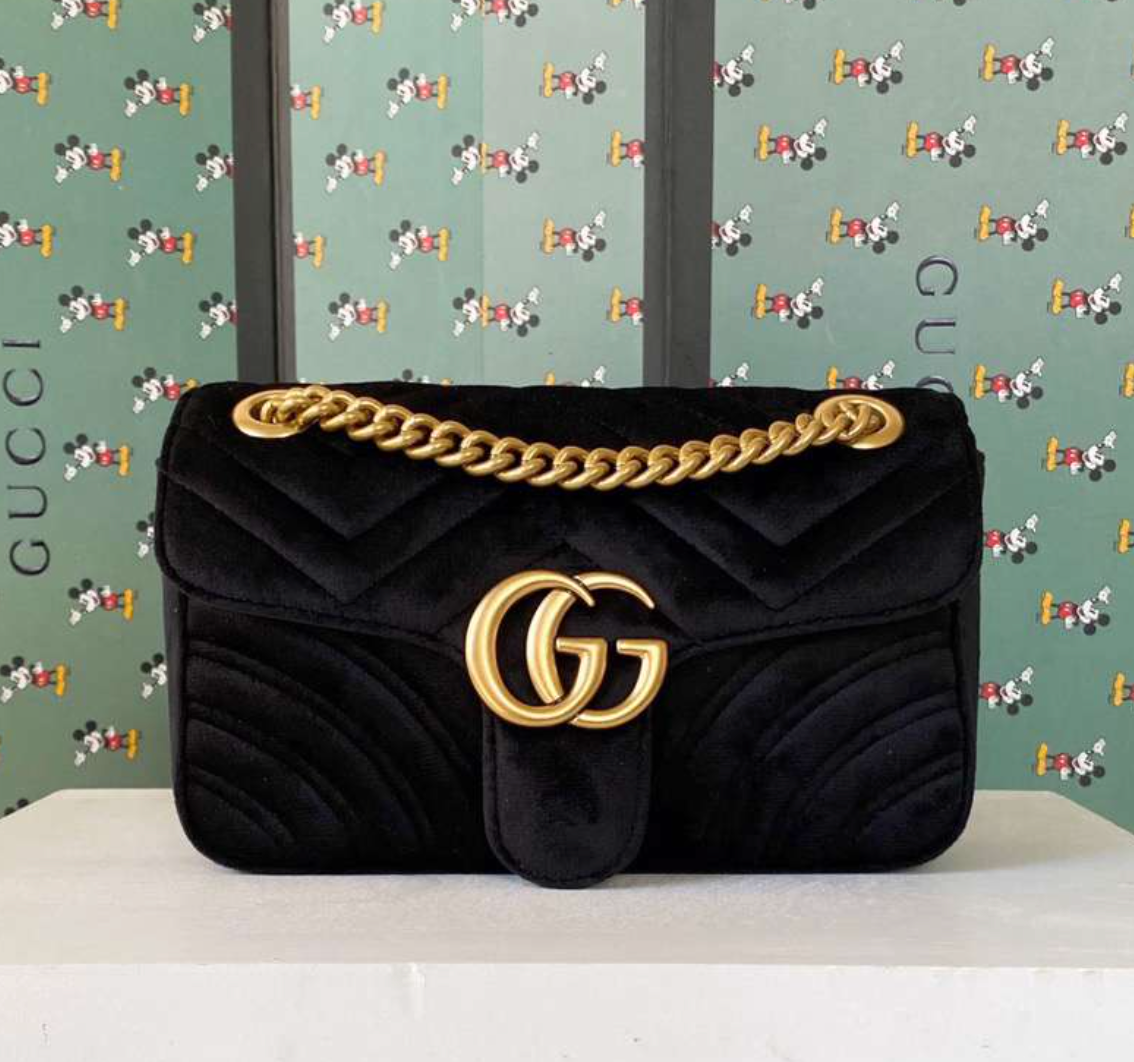 Gucci GG Marmont Velvet Mini Shoulder Bag (Replica)