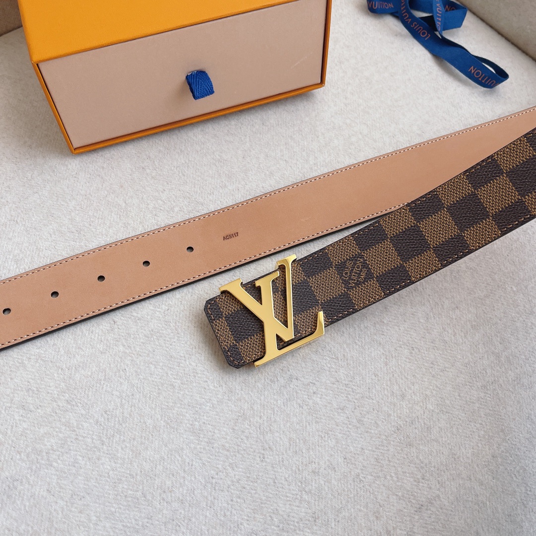 Louis Vuitton LV Leather Belts 1:1 Mirror Version