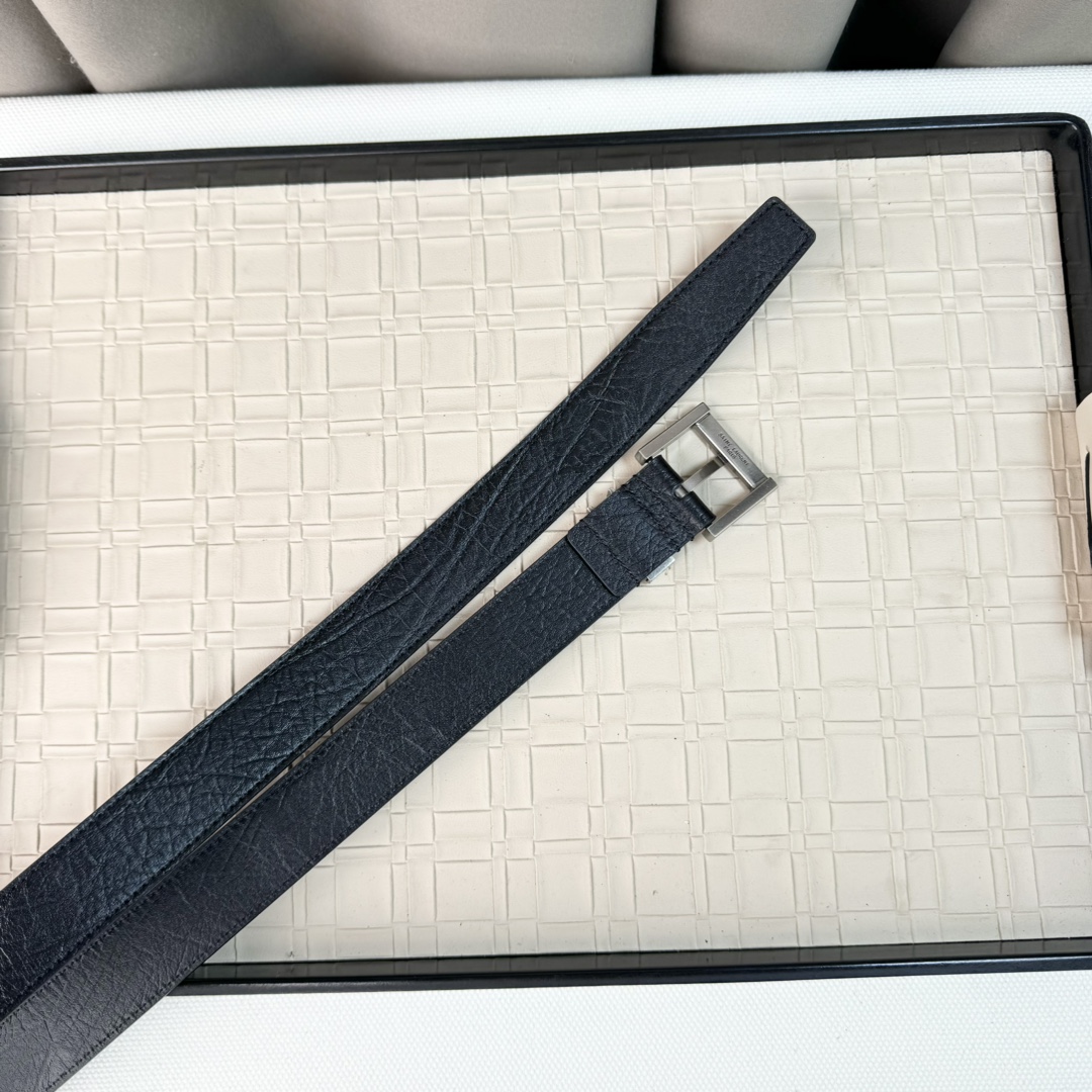 YSL Saint Laurent Leather Belts 1:1 Mirror Version