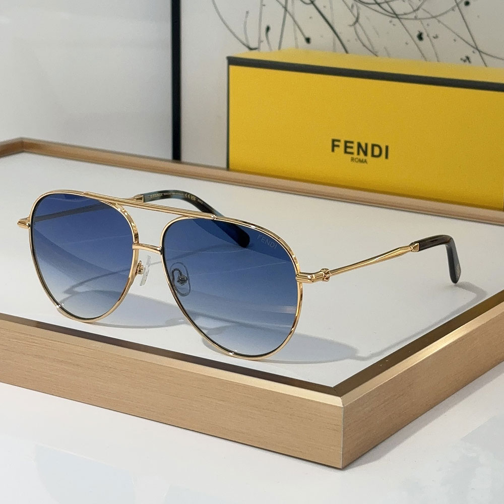 Fendi  Aviator metal Sunglasses Top quality （Replica）