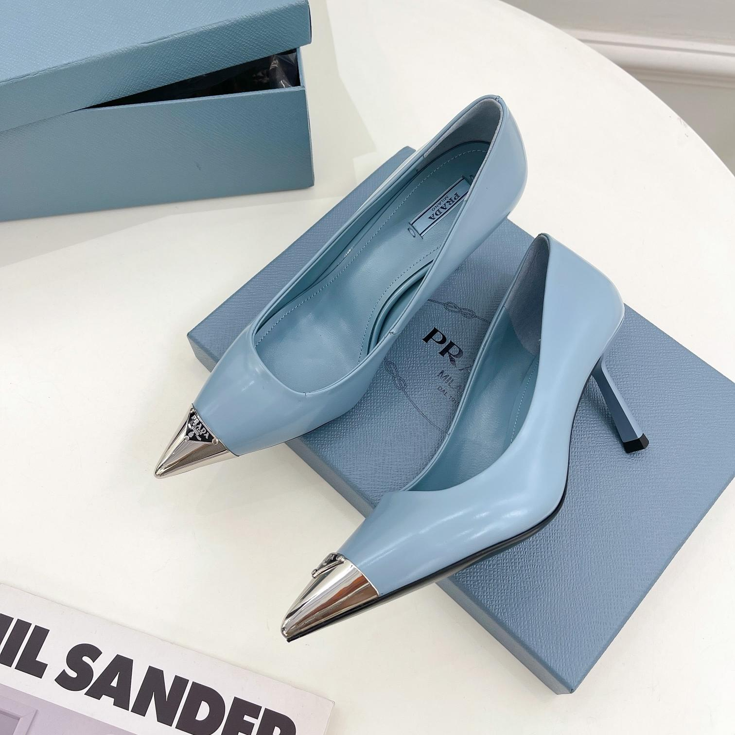 Prada 6.5CM All-in-one Pointy Heel Slide Sandal (Replica)