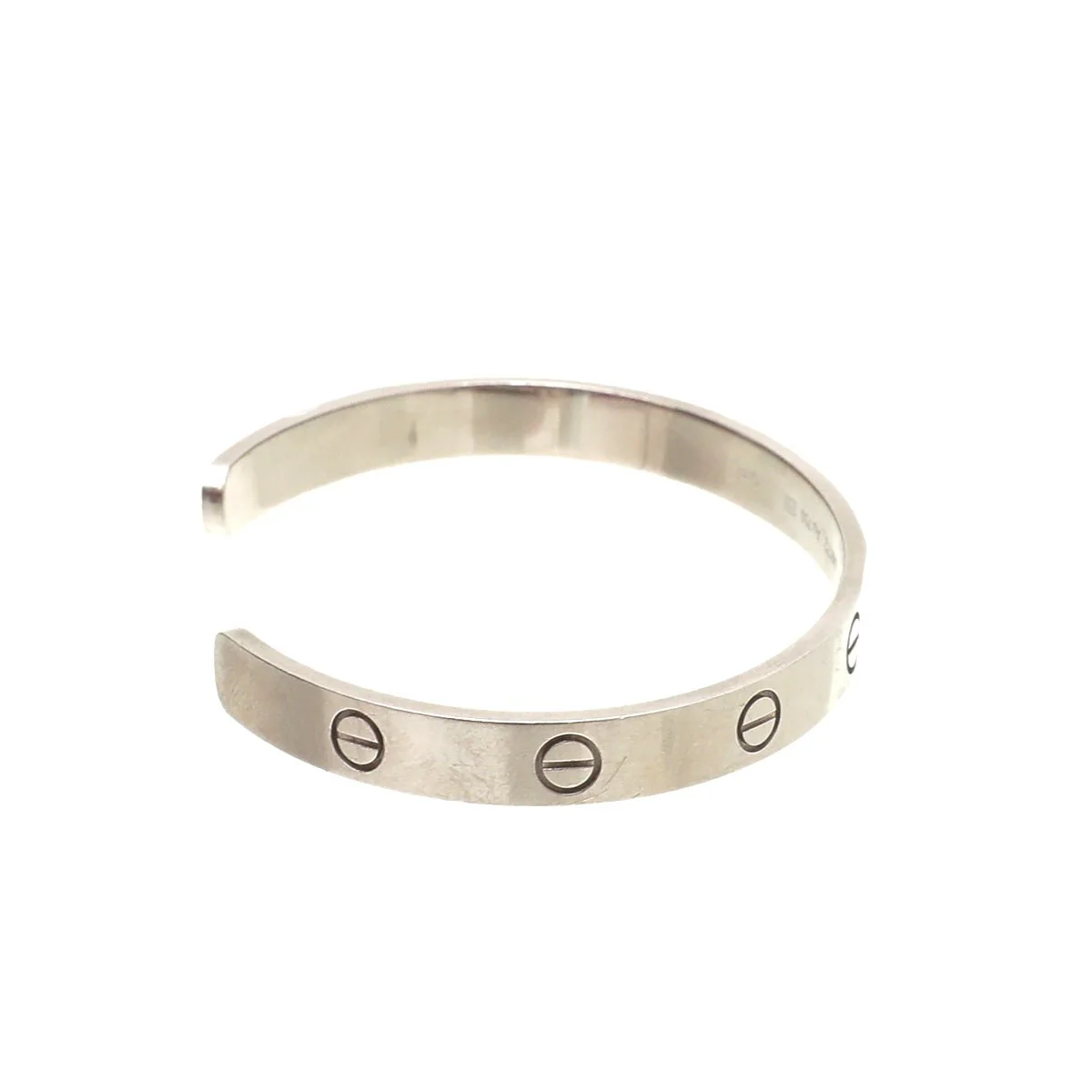 Cartier 18K White Gold Love Open Cuff Bracelet