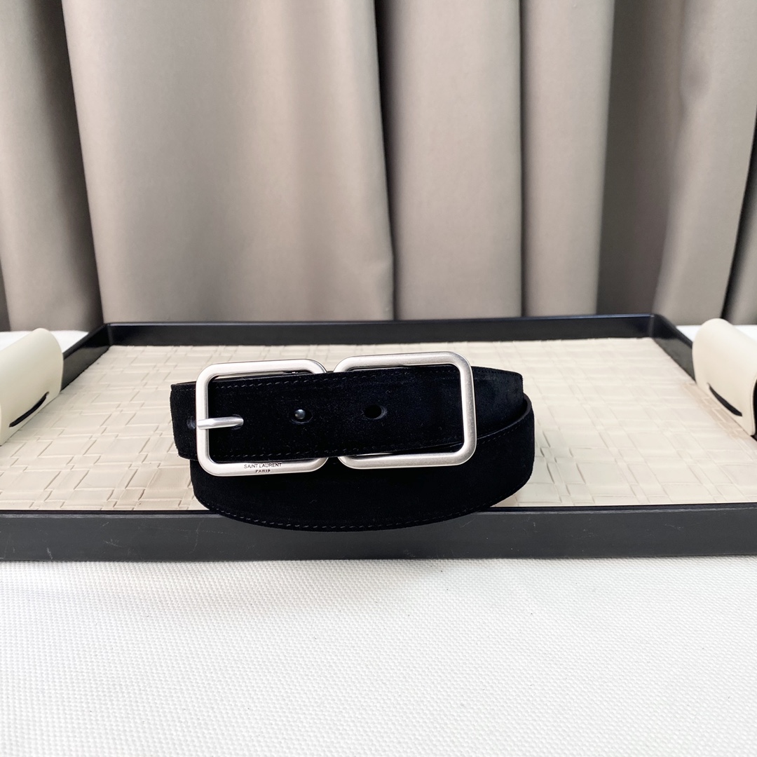 YSL Saint Laurent Leather Belts 1:1 Mirror Version