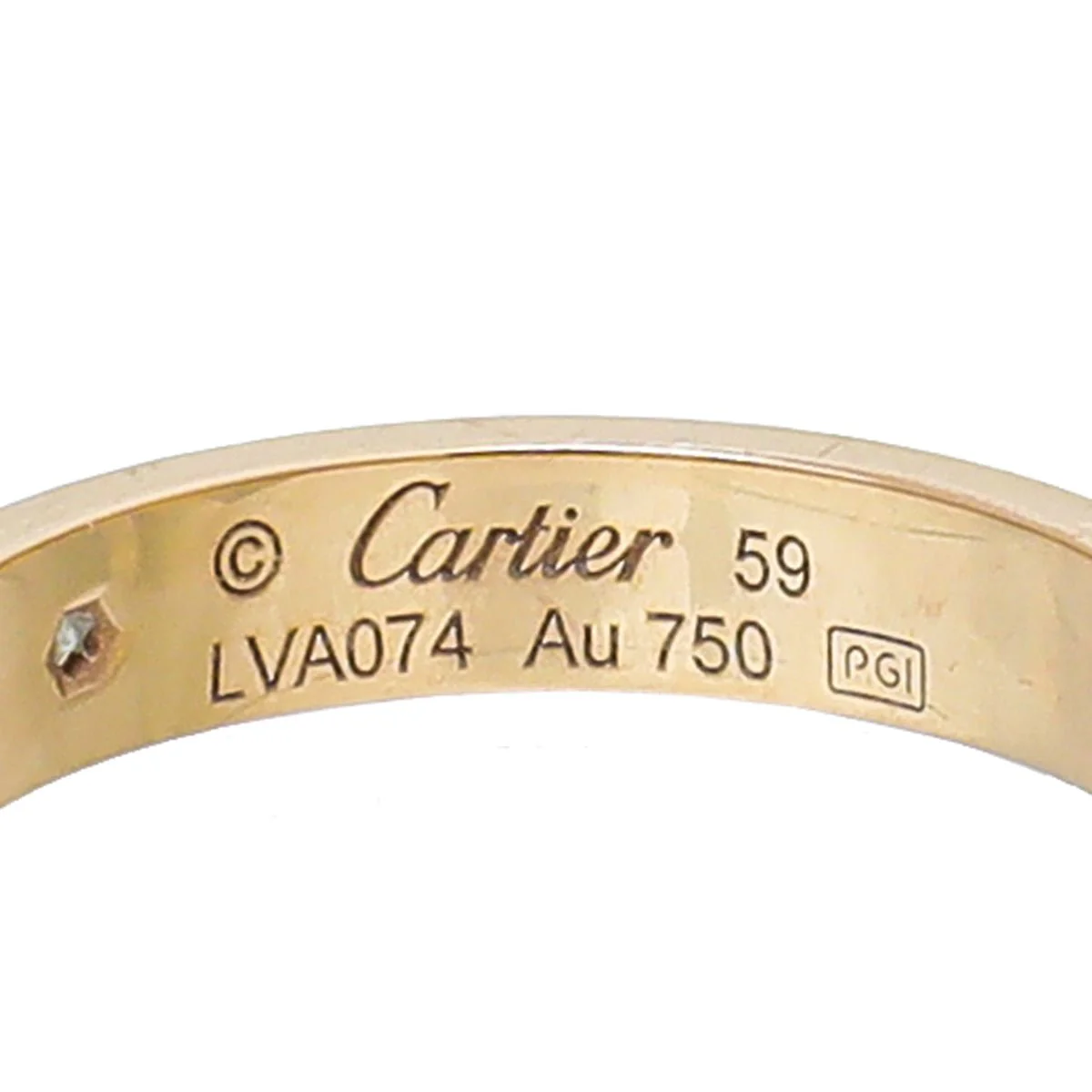 Cartier 18K Rose Gold 1 Diamond Love Wedding Band Ring 59