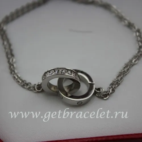 Cheap Cartier Love White Gold Bracelet Diamonds