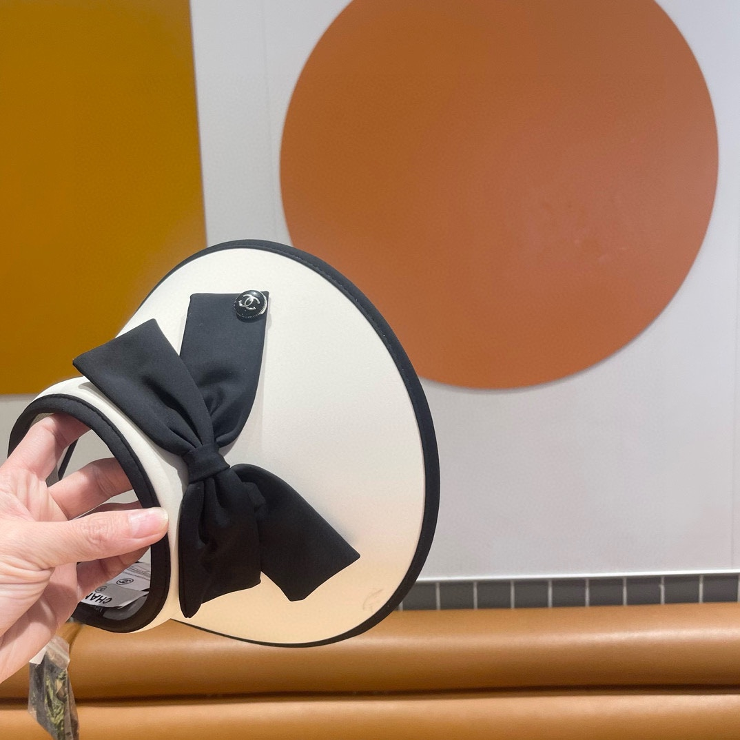 Chanel UV Outdoor Riding Sun Hat With Empty Top And Large Brim Sunhat （Replica）