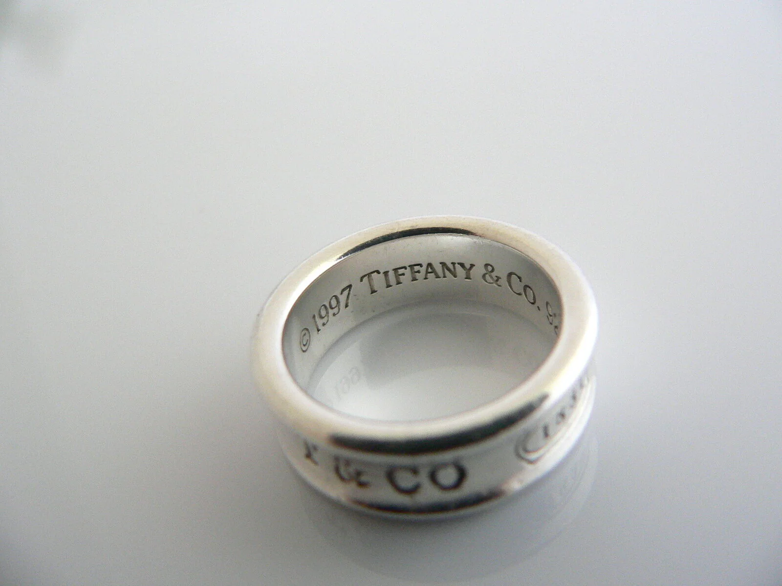 Tiffany & Co Silver Ring 1837 Circle Band Sz 5.75 Love Promise Gift Statement
