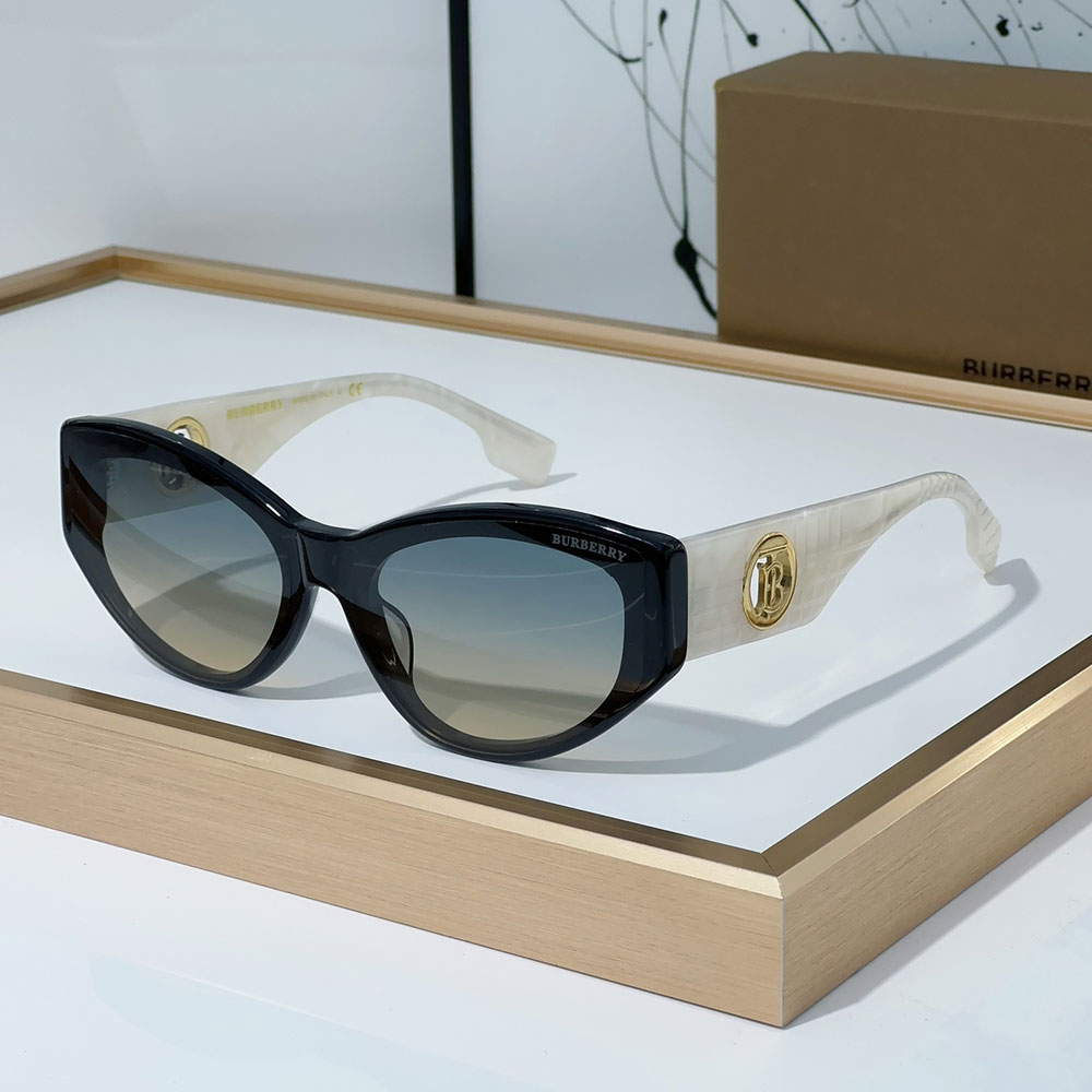 Burberry  Mirror leg Hollowed out Logo  Sunglasses Top quality （Replica）