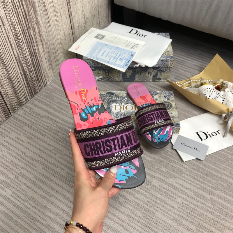 Dior DWAY Slide Slipper Sandals (Replica)