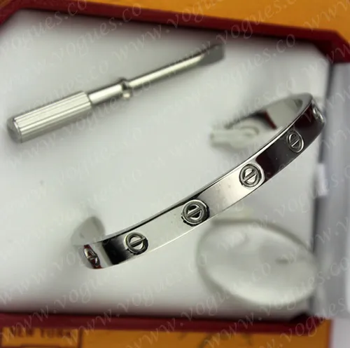 Cartier Semi-Open Love Bracelet White Gold 4 Diamonds