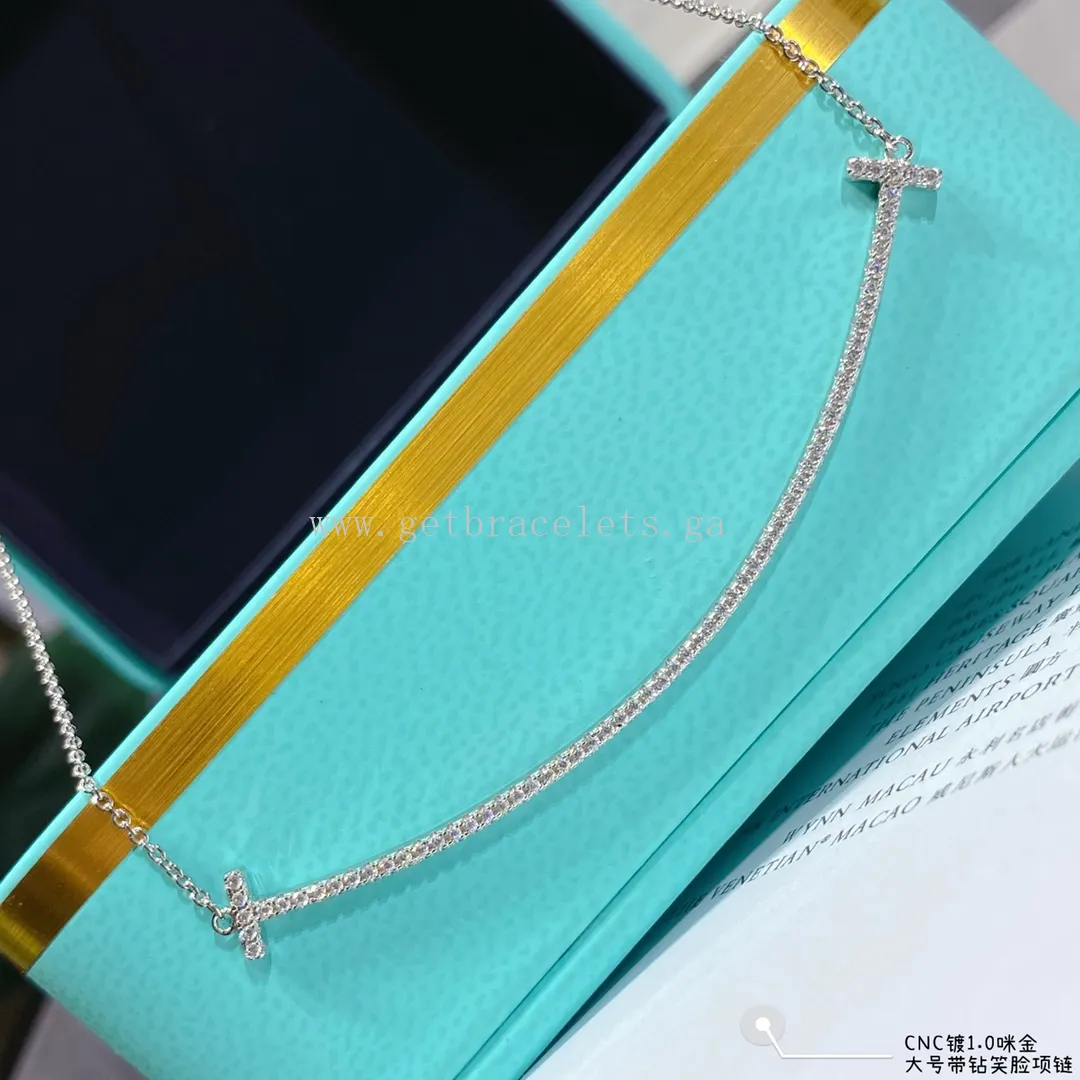 Tiffany T Large Smile Pendant With Diamonds Yellow Gold/Rose Gold/White Gold