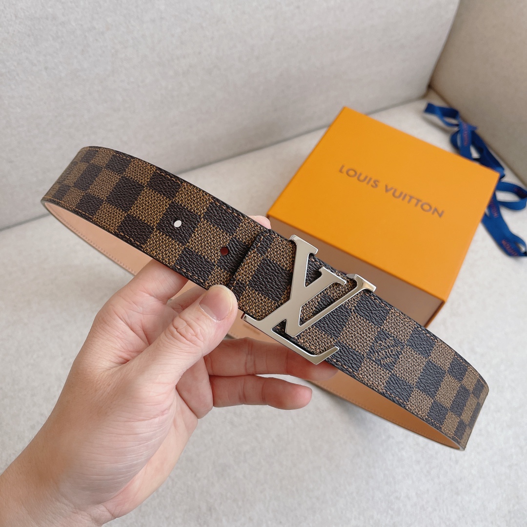 Louis Vuitton LV Leather Belts 1:1 Mirror Version