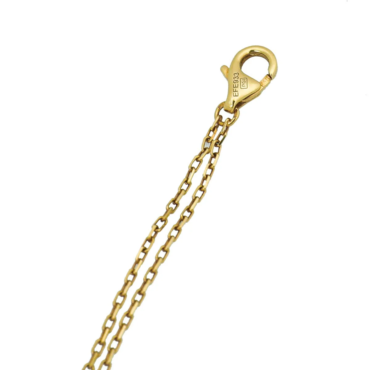 Cartier 18K Yellow Gold 2 Diamonds Love Double Chain Bracelet