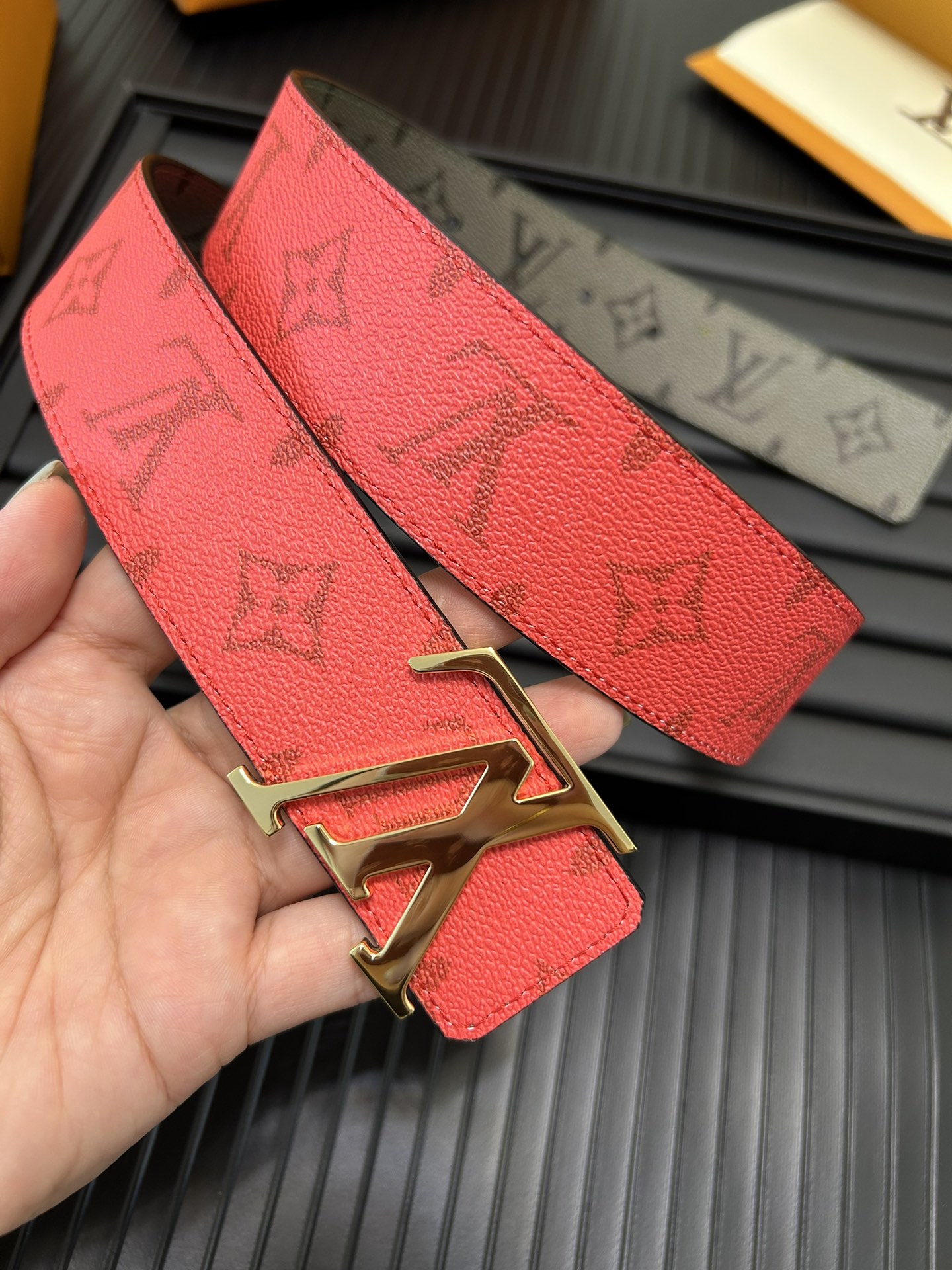 Louis Vuitton LV Leather Belts 1:1 Mirror Version
