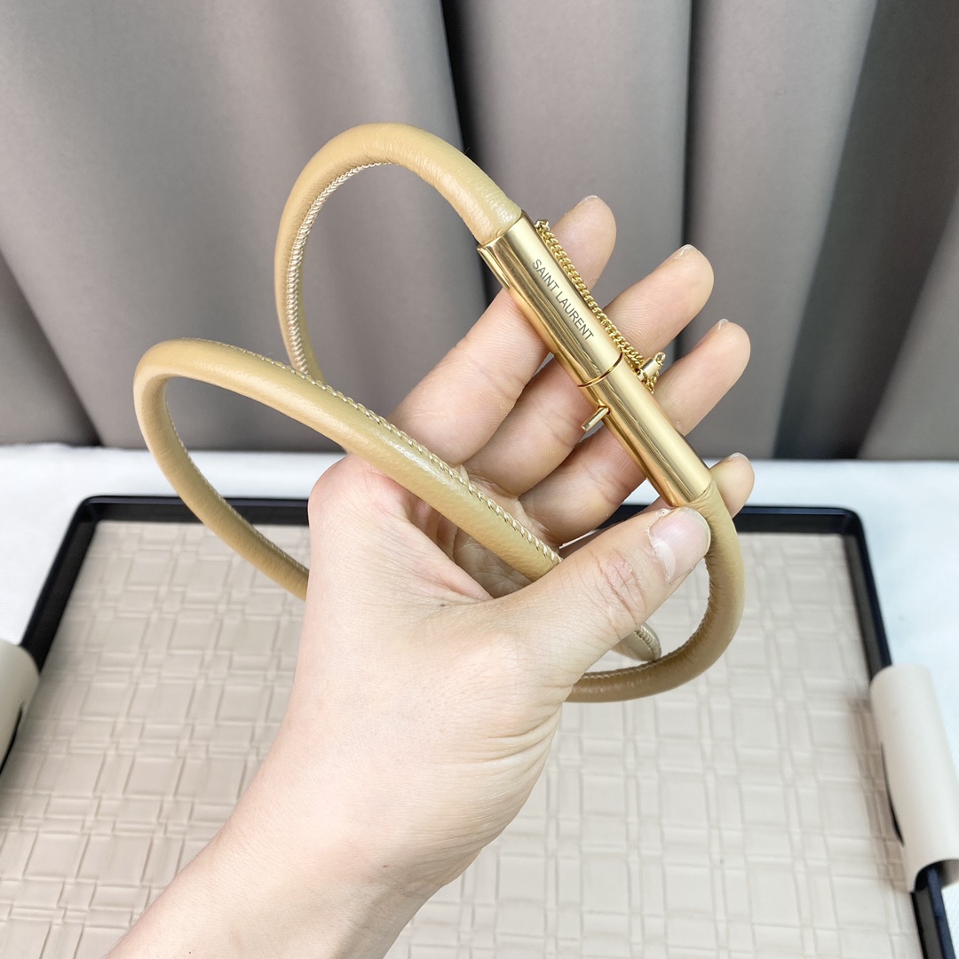 YSL Saint Laurent Leather Belts 1:1 Mirror Version