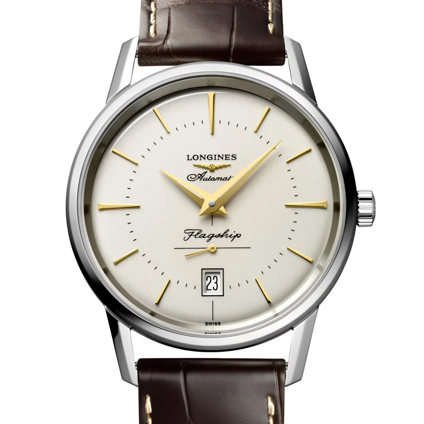 Flagship 38.5mm Automatic Heritage Brown Strap Watch L47954782