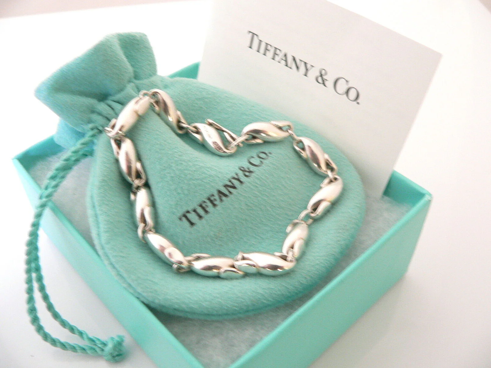 Tiffany & Co Seahorse Bracelet Peretti Chain Link Charm Bangle Sea Ocean Lover