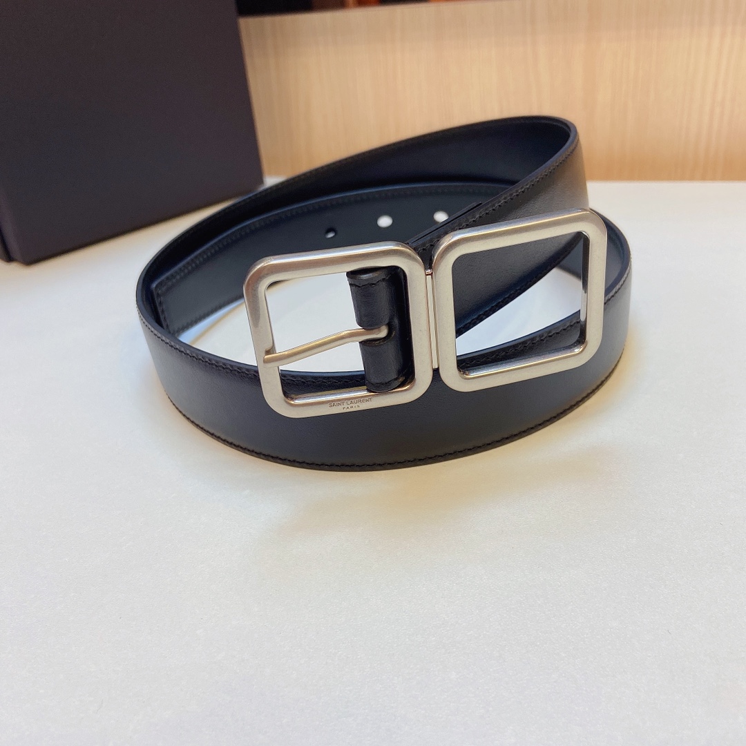 YSL Saint Laurent Leather Belts 1:1 Mirror Version