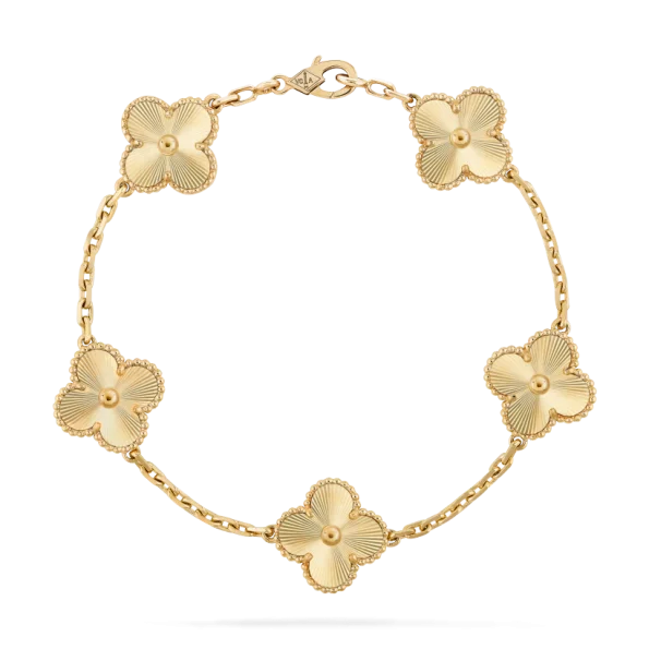 Van Cleef Bracelet Dupe –  Gold Clover Bracelet
