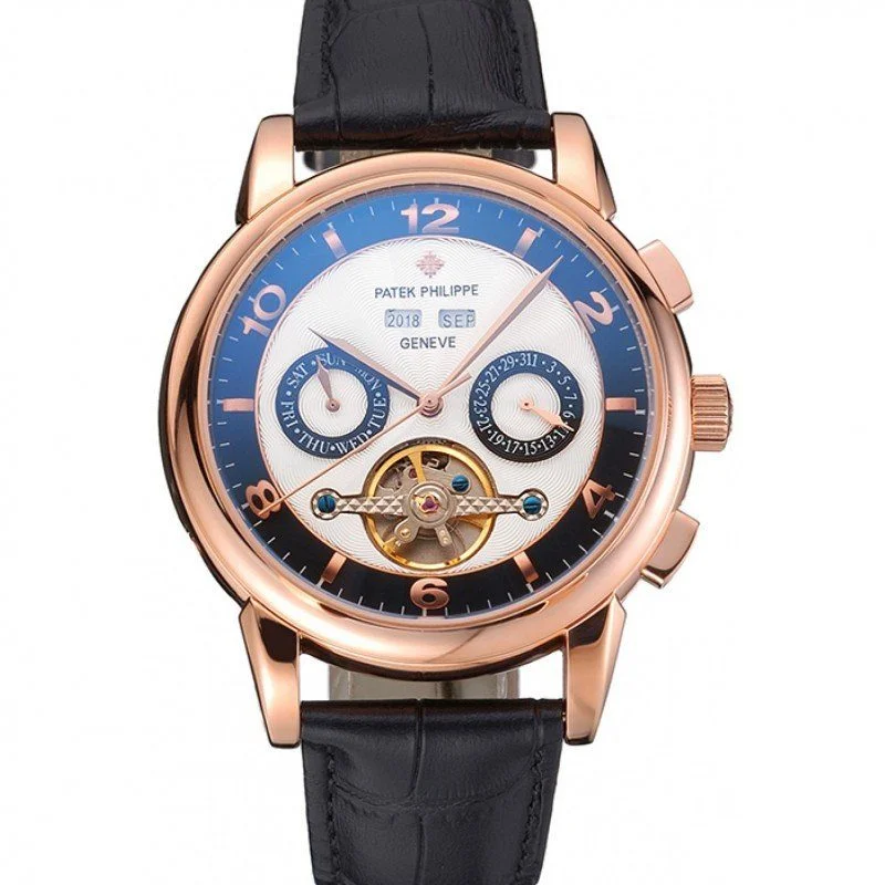 Perpetual Calendar Tourbillon Two Dial 44 mm, Rose Gold Plated