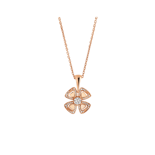 Bulgari FIOREVER NECKLACE, Rose Gold & White Gold