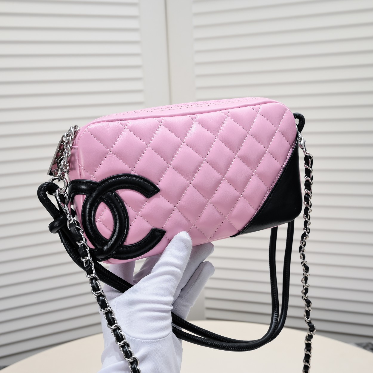 Chanel Ligne Cambon Bowling Bag Small Shoulder Bag Handbag