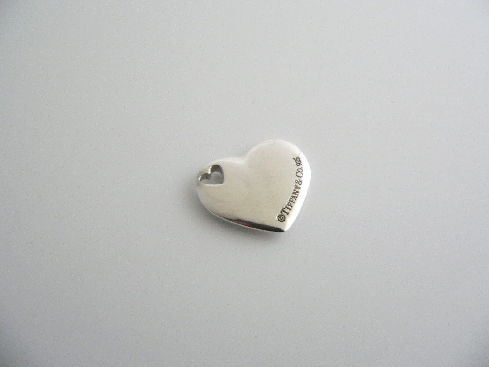 Tiffany & Co Heart Charm Double Love Pendant For Necklace Bracelet Silver Gift