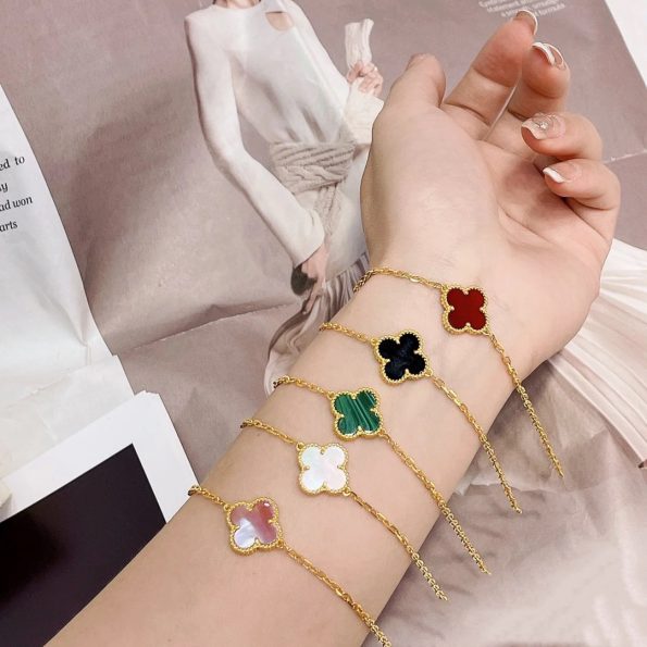 Van Cleef Bracelet Dupe, Single Clover Bracelet