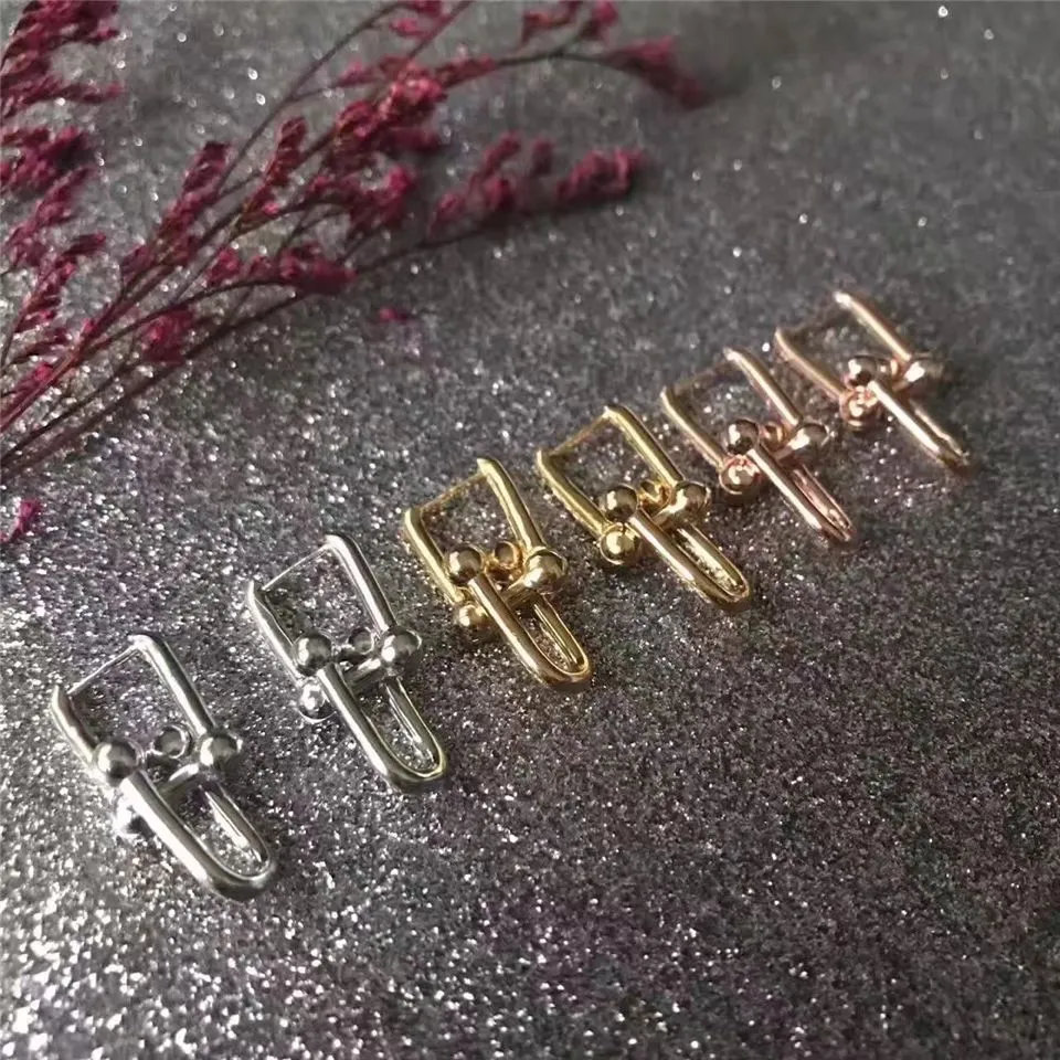 Tiffany Hardwear Link Earrings Silver/Rose Gold/Yellow Gold Personalized Birthday Gift Sale Italy 38087959/38087983