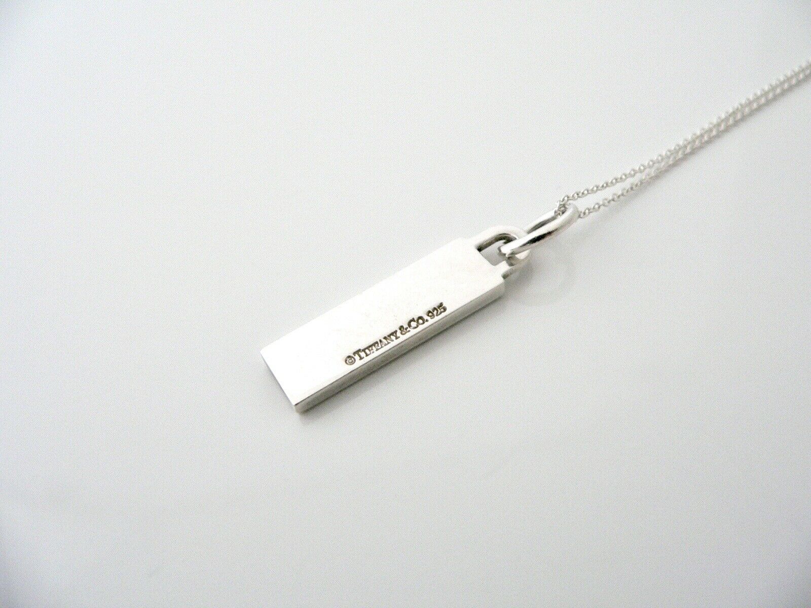 Tiffany & Co Silver Street Sign Charm Necklace Pendant Charm Chain Gift Love