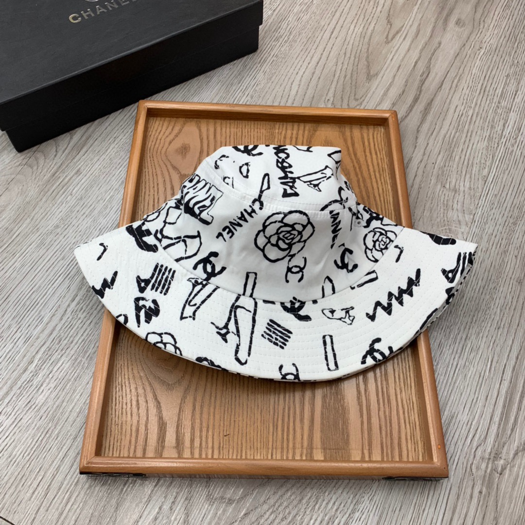 Chanel Printed Fisherman's Hat  Sunhat （Replica）