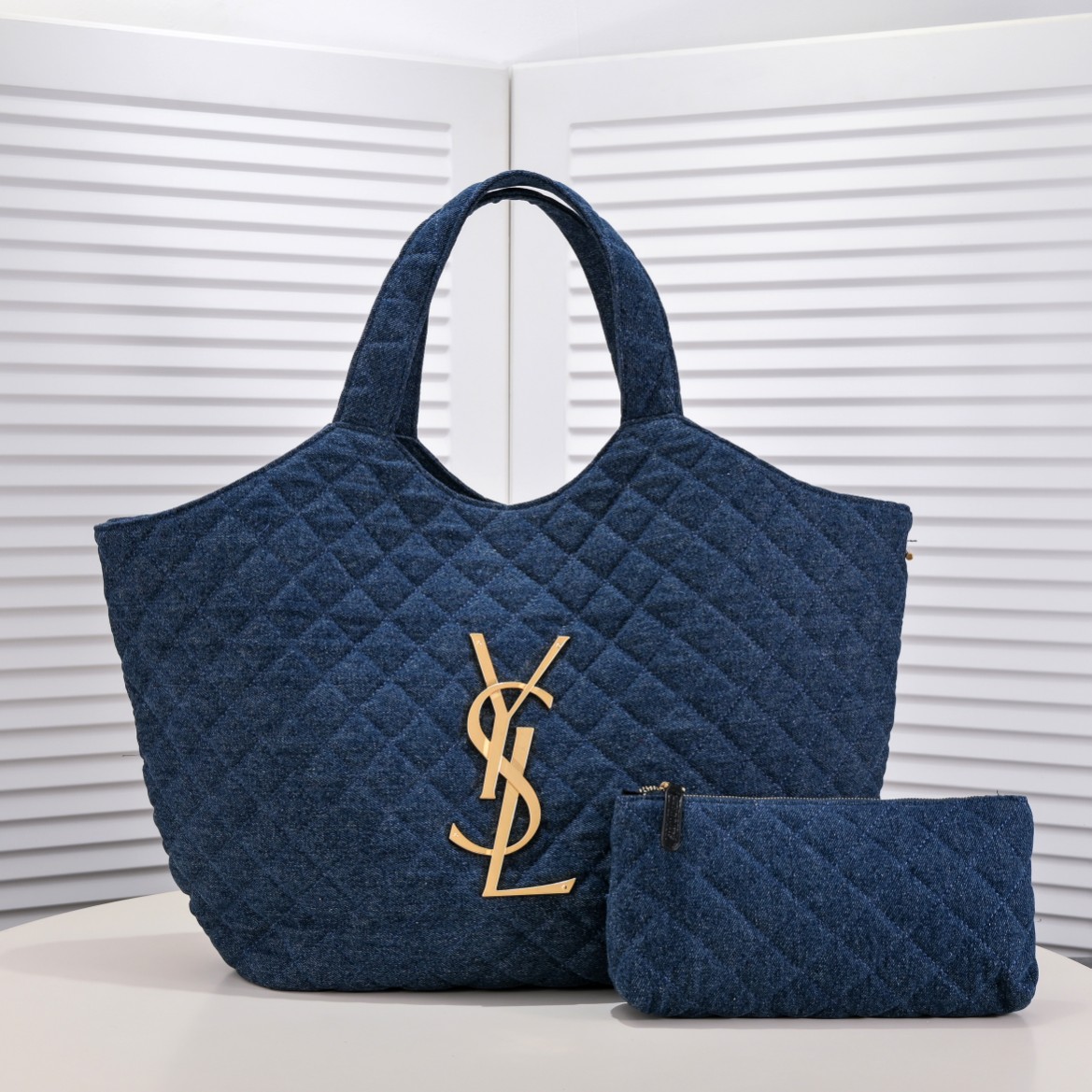 Saint Laurent YSL Icar Maxi Shopping Bag In Quilted  Shoulder Bag Handbag