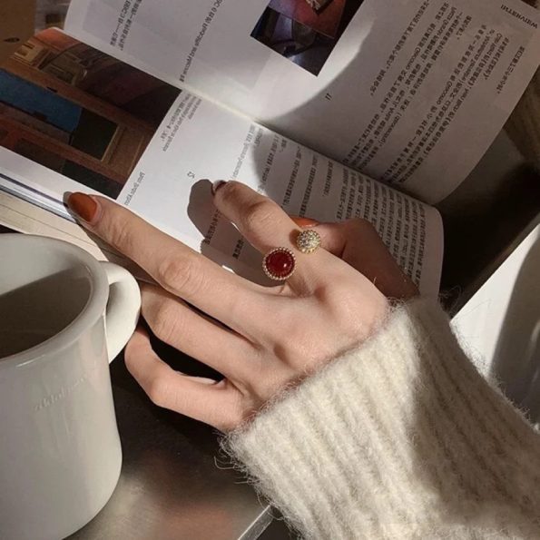 Van Cleef Ring Dupe, Red Onyx Ring