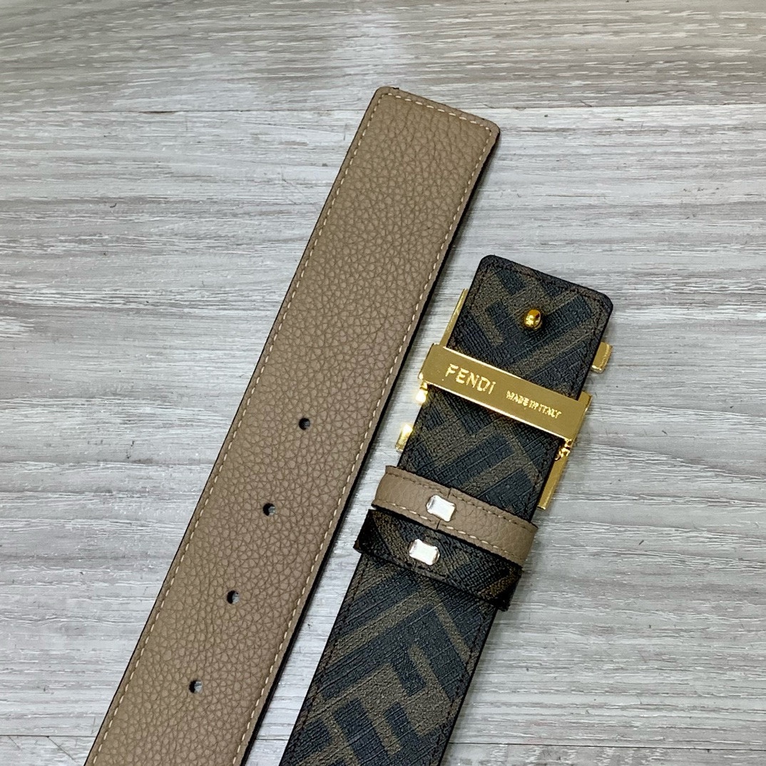 Fendi Leather Belts 1:1 Mirror Version