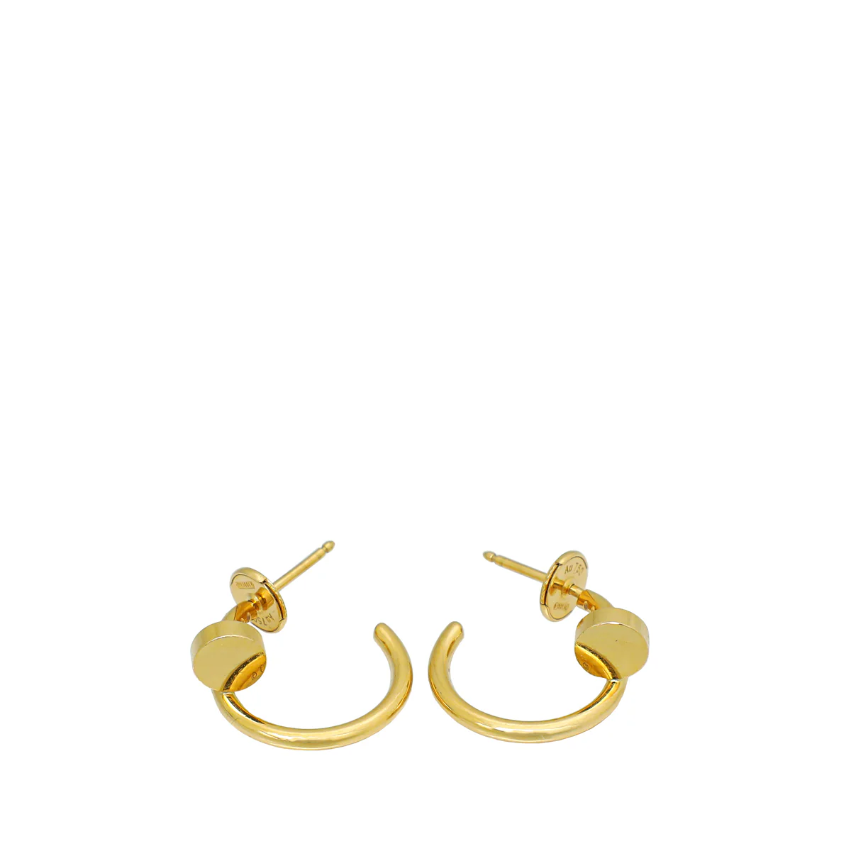 Cartier 18K Yellow Gold Juste Un Clou Hoop Earrings