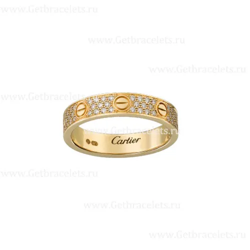 Replica Cartier Love Wedding Band With Diamond-Paved Yellow Gold B4083300
