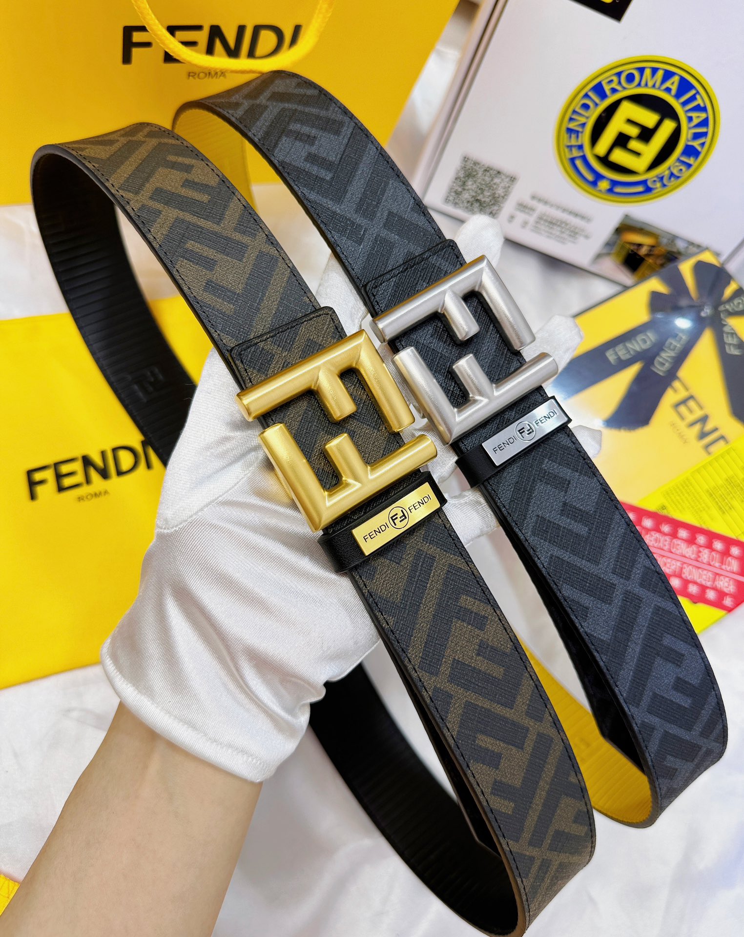 Fendi Leather Belts 1:1 Mirror Version