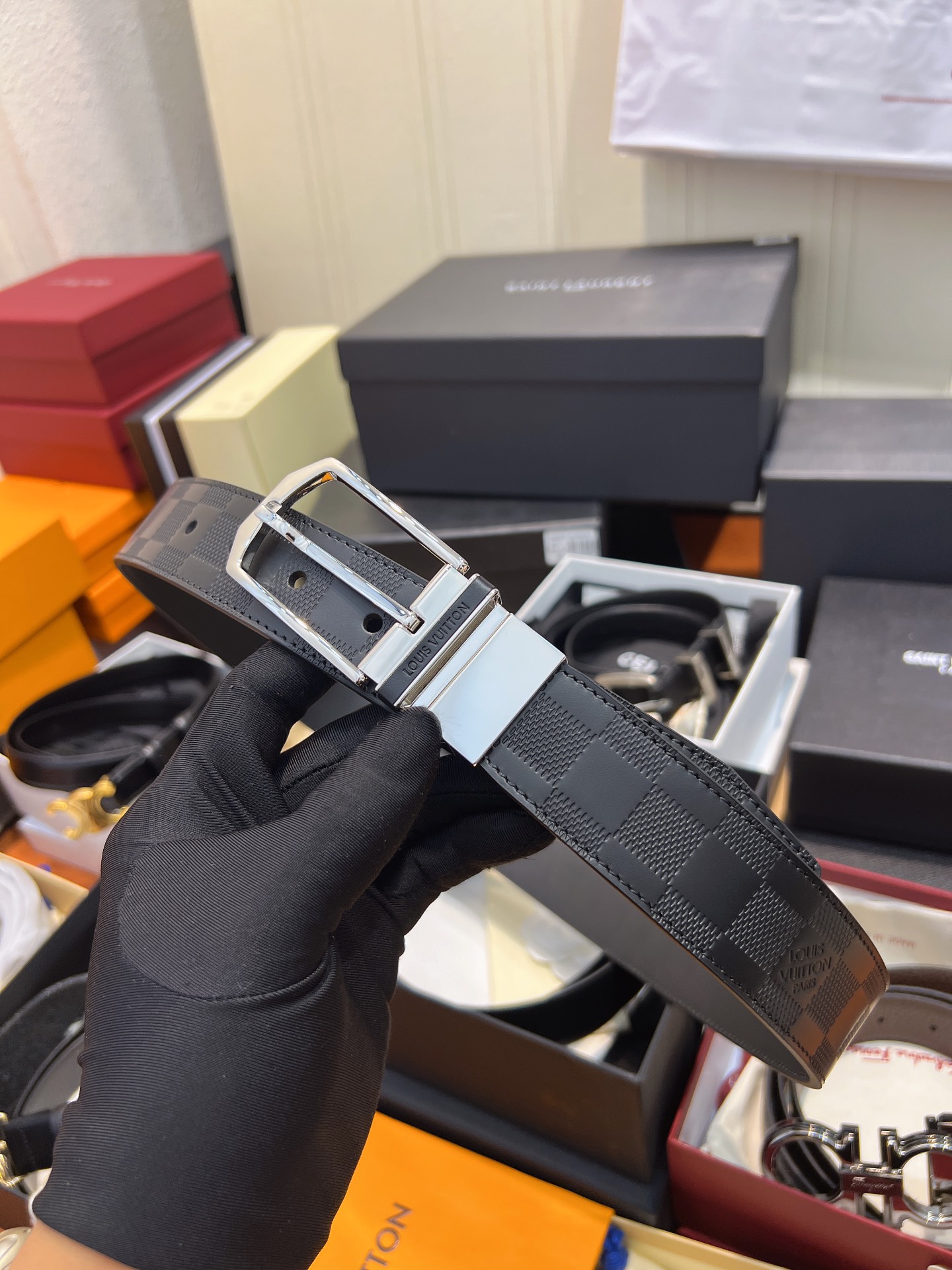 Louis Vuitton LV Leather Belts 1:1 Mirror Version