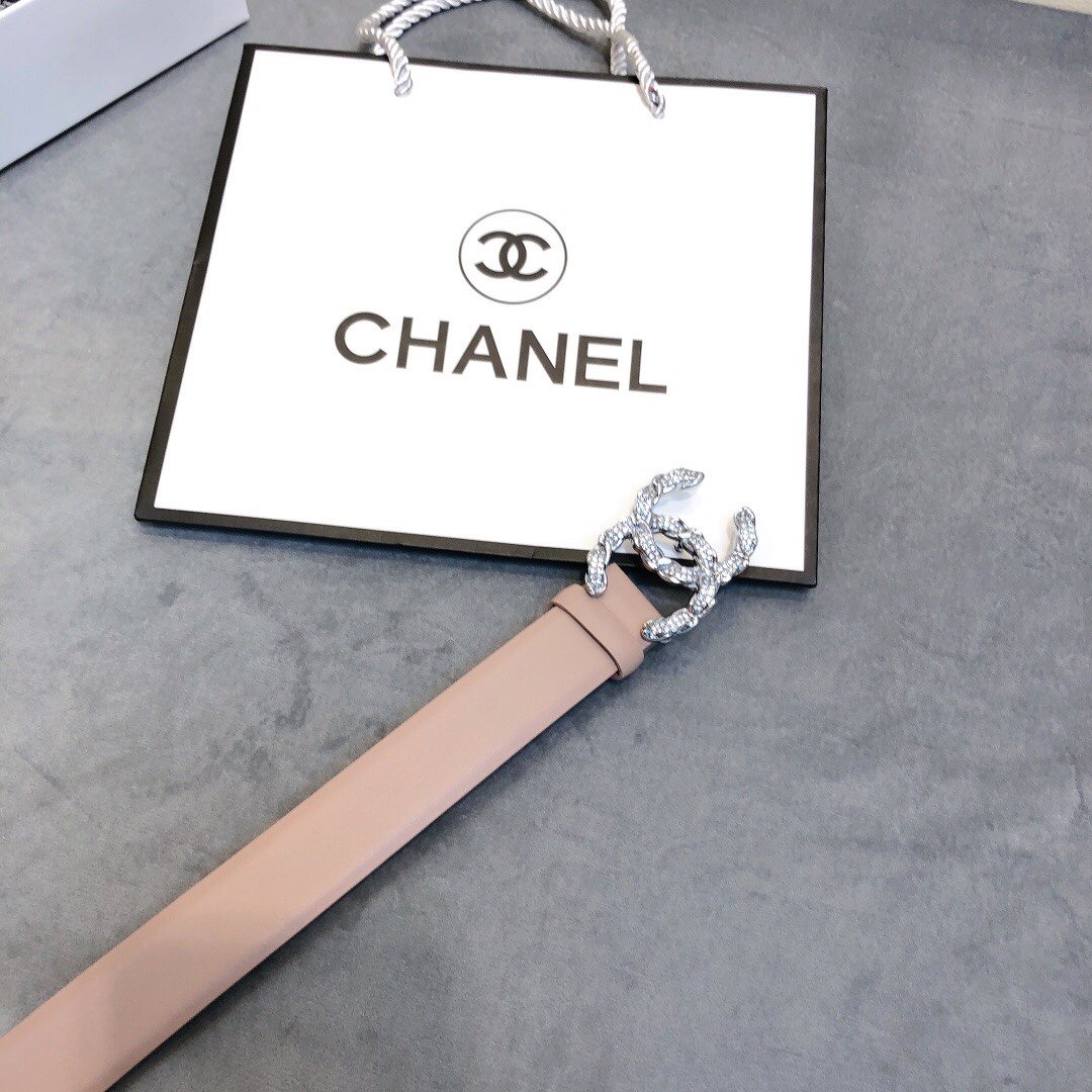 Chanel Belt With Double C Buckle Beige Women Belt 30MM