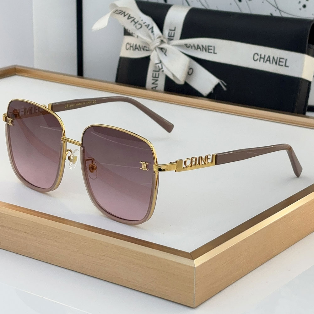 Celine  Mirror leg Stereoscopic Logo  sunglasses Top quality （Replica）